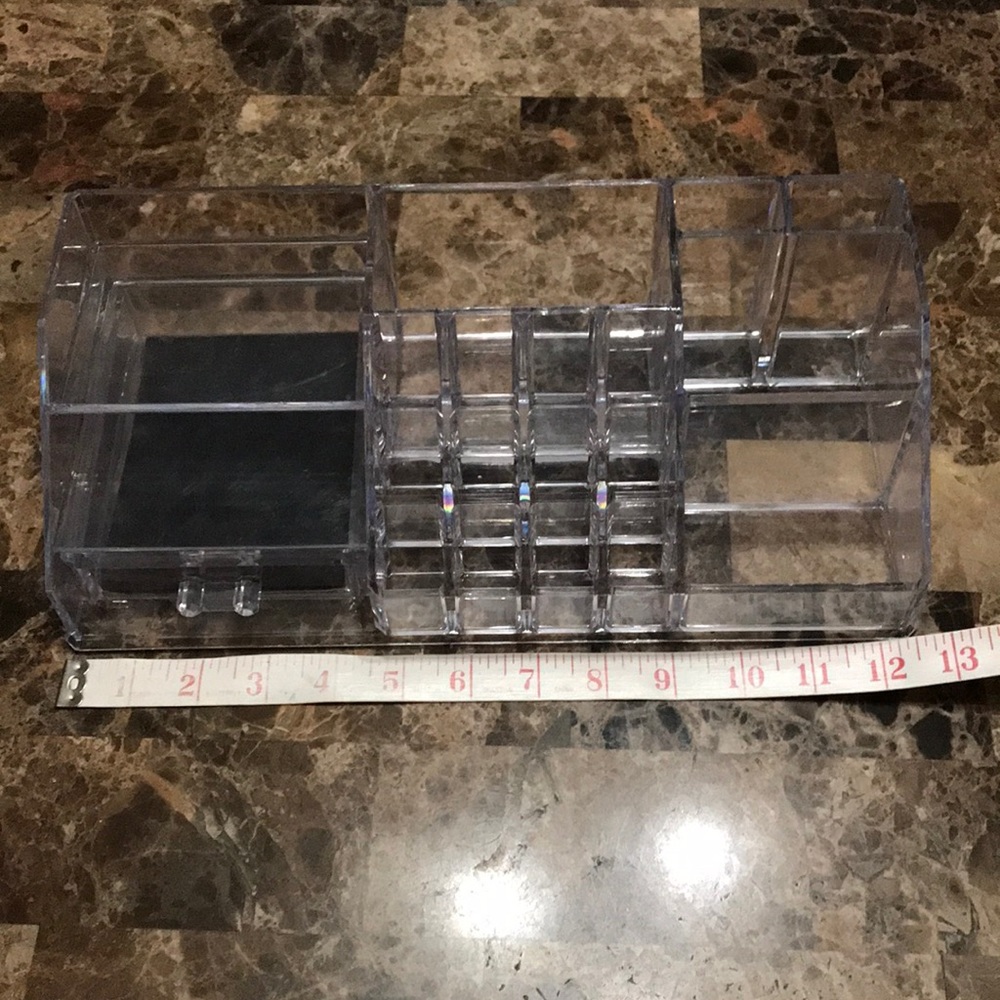 Set of 2 Lucite makeup organizers!